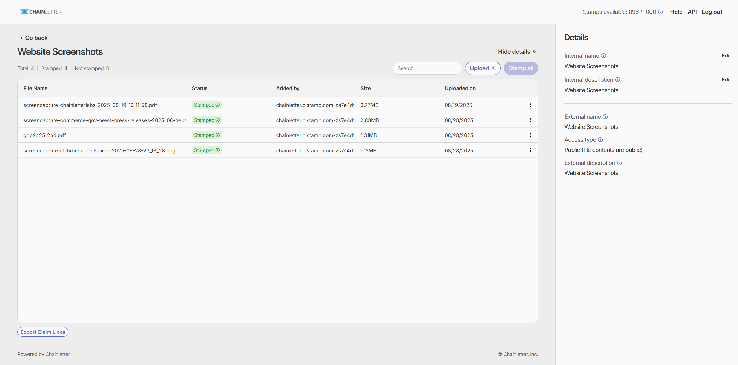 Our Upload and Stamp Interface is Easy to Use!
